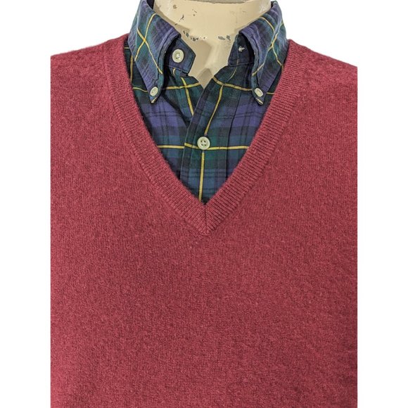 Cashmere Boutique Maroon Cashmere Sweater Vest Sz XL EUC - Picture 2 of 5
